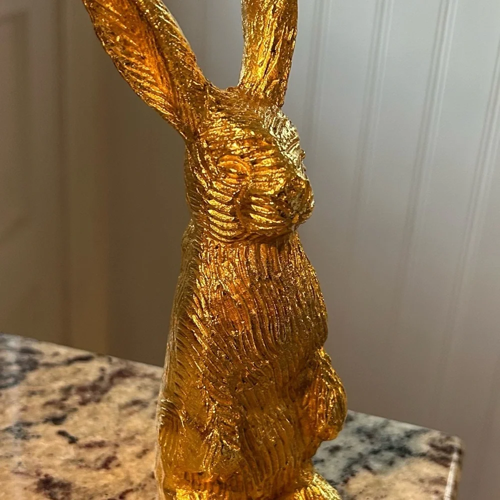 Elegant Gold Bunny Figurine